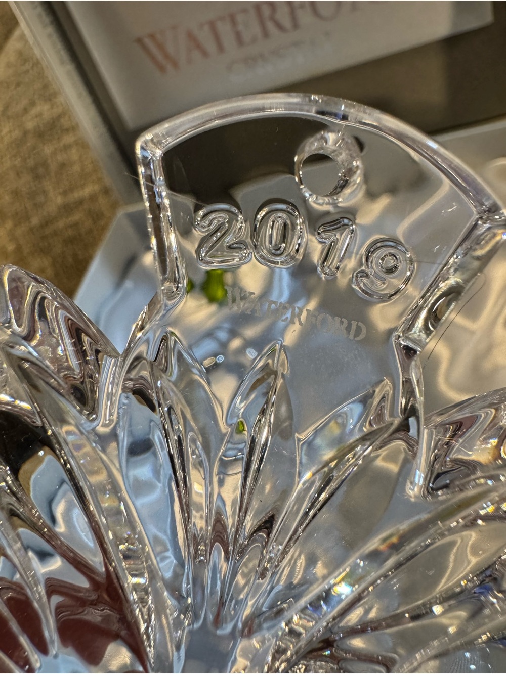 Waterford Crystal Snowflake Wishes Prosperity Christmas Ornament 2019 - Picture 4 of 10